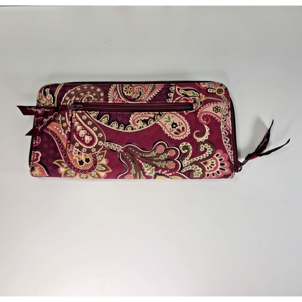 Vera Bradley Picadilly Plum Travel Organizer Wallet - Picture 2 of 8
